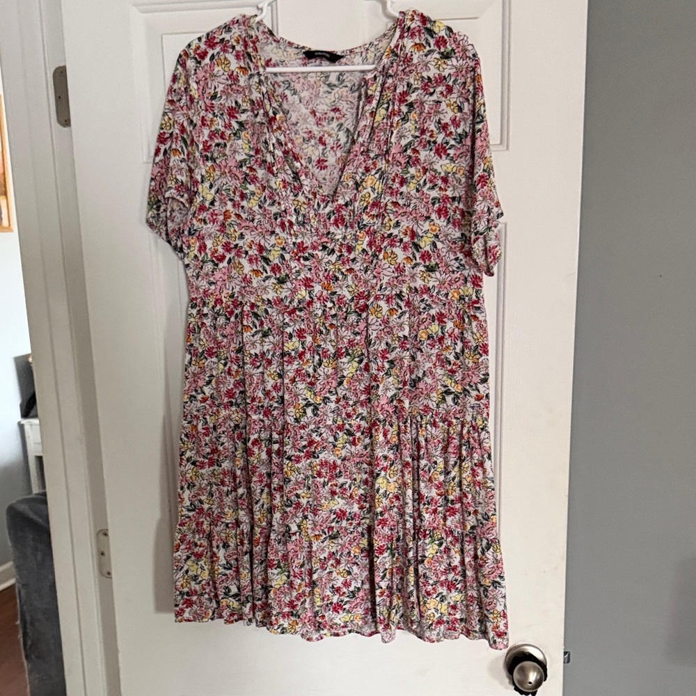 Floral V-Neck Women's Dress